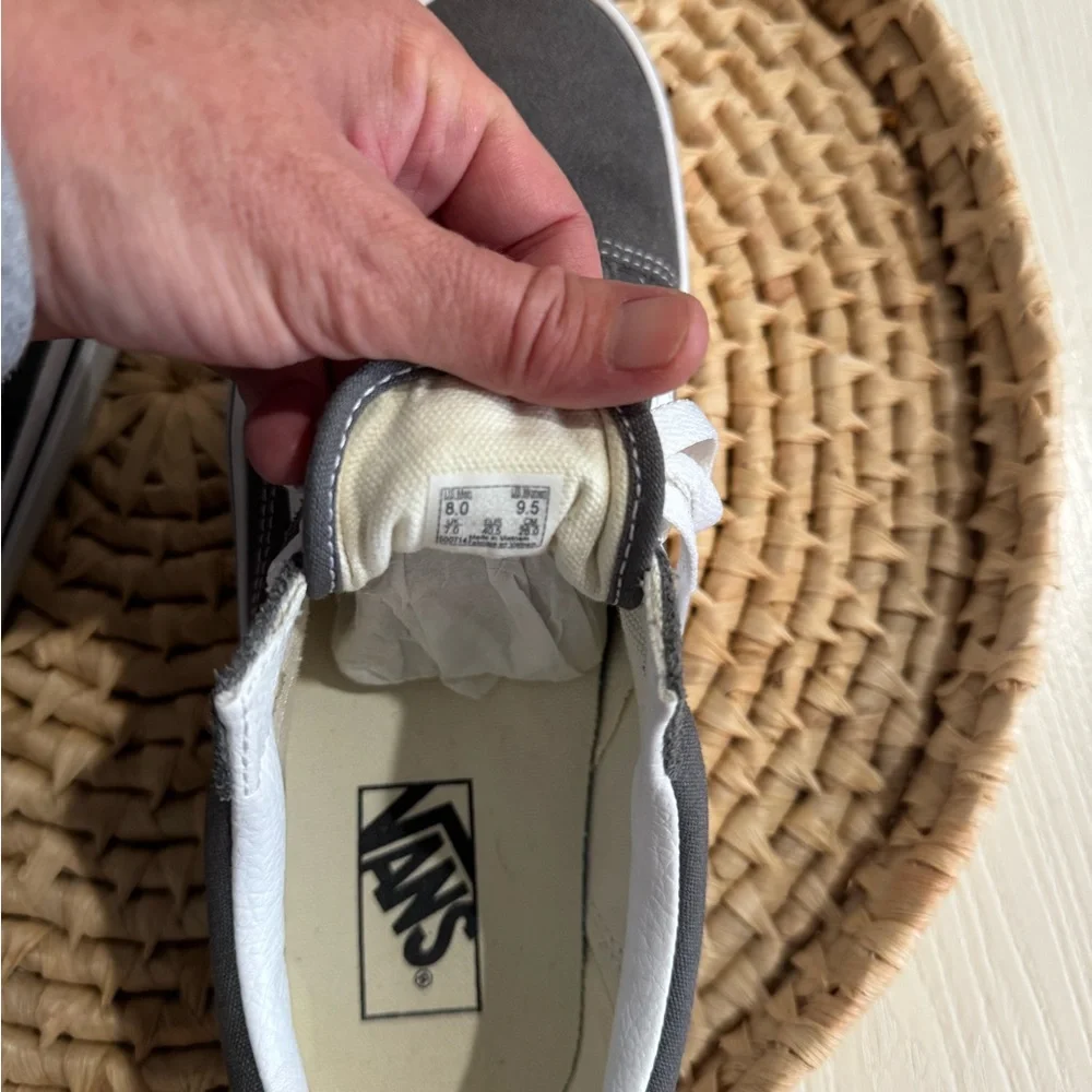 Vans Charcoal Suede Sneakers. W 9.5 - Picture 4 of 6